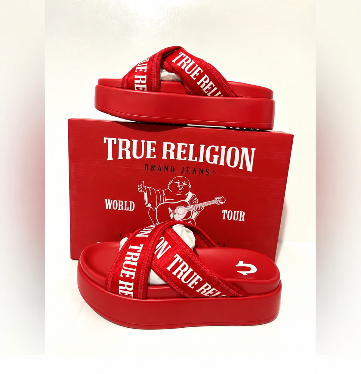 Sandalia plataforma True Religion red